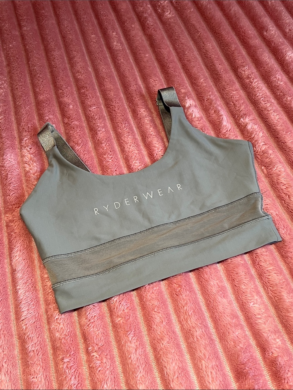 Ryderwear gray Seamless Mesh Sports Bra